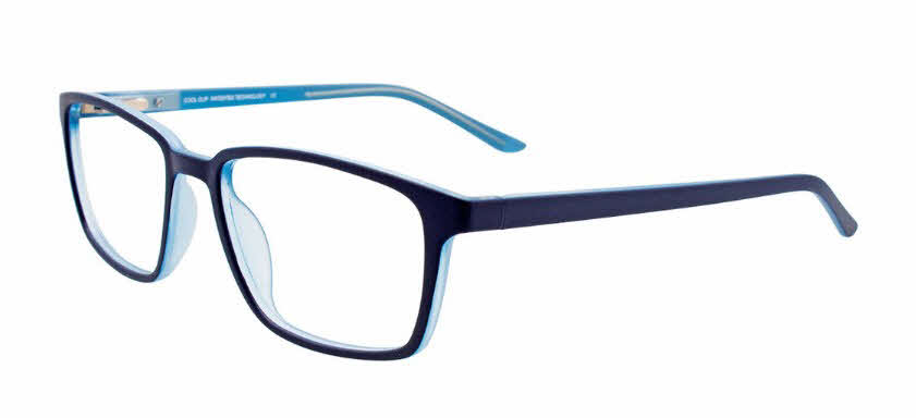 Cool Clip CC843 With Clip-On Lens Mens Eyeglasses in Blue 190$